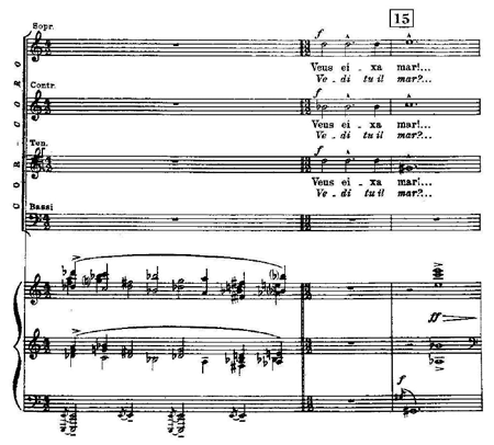 Manuel de Falla: Atlàntida. Vocal and Piano Reduction - CP 13248104, Prólogo, cc. 13-15. © 1993 Casa Ricordi Srl. Reproducido con el permiso de Hal Leonard Europe.31