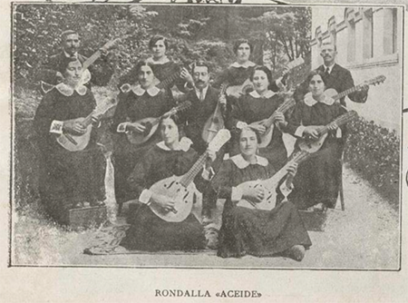 Rondalla «Aceide». Mondariz. Revista ilustrada 37 (1919): 729.