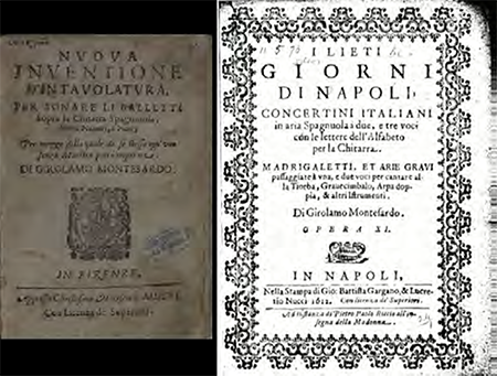 Los dos libros de Girolamo Montesardo con notación alfabética.