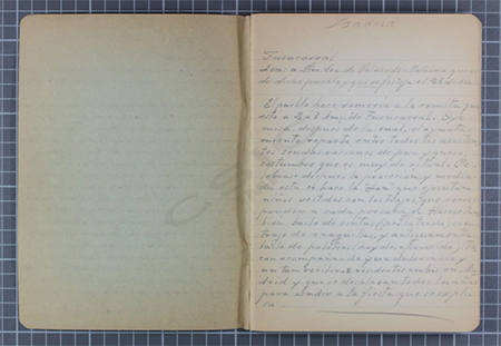 Cuaderno manuscrito inédito de Manuel García Matos con descripciones de costumbres de la provincia de Madrid recogidas en 1945; véase la Misión 8 del Fondo de Música Tradicional: https://musicatradicional.imf.csic.es/source/126. IMF-CSIC, Biblioteca Manuel García Matos.